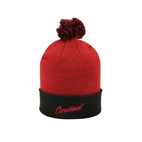 NCAA Adult Top Of The World NCAA Stanford Cardinals Knit Pom Pom Hat Red Black - Picture 1 of 5